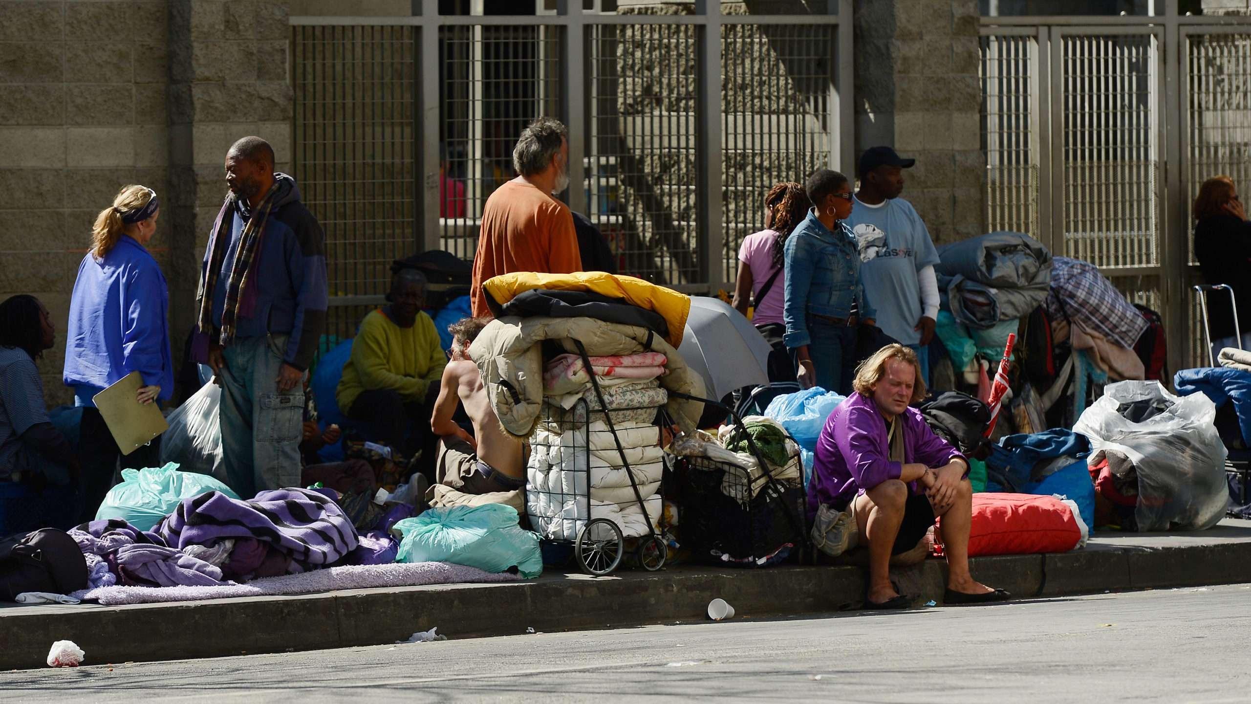 Homeless people in LA